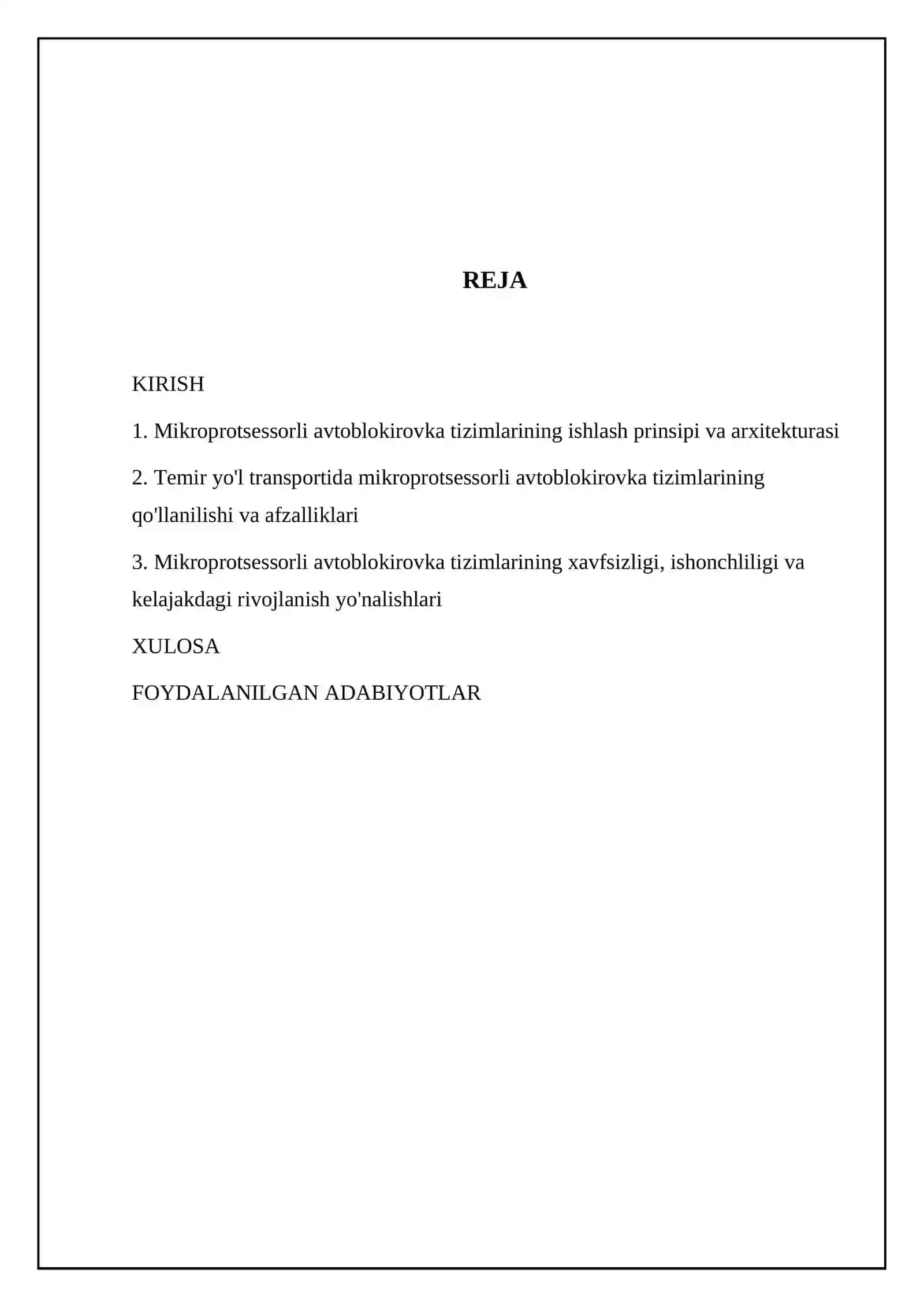 Mikroprotsessorli avtoblokirovka tizimlari temir yo'lda 2