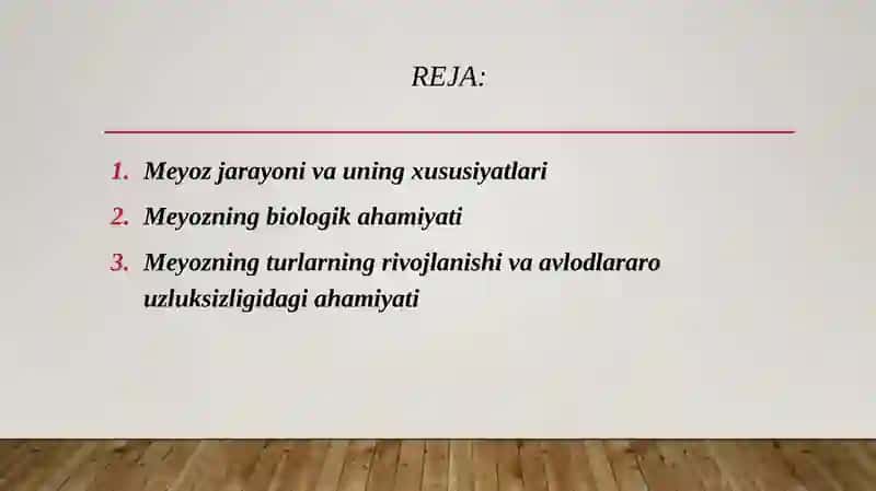 Meyozning biologik ahamiyati 2