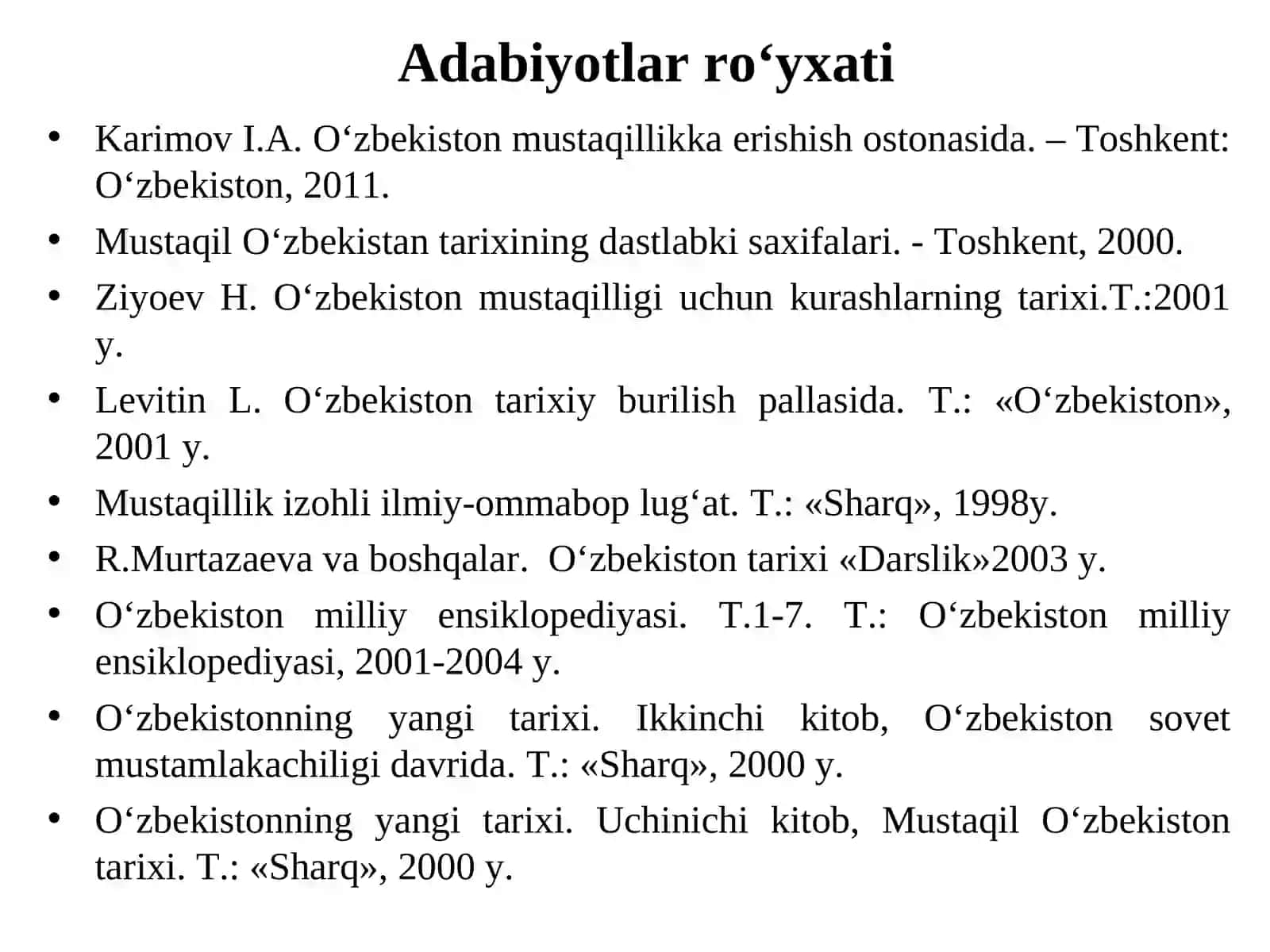 Mustaqillikka erishish arafasida O‘zbekistondagi ijtimoiy-siyosiy jarayonlar 2