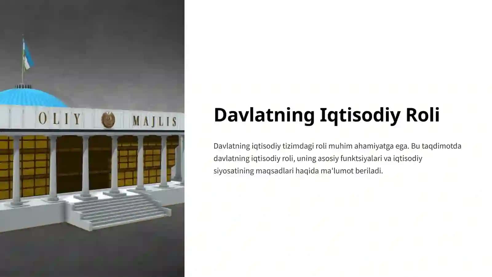 Davlatning Iqtisodiy Roli 2