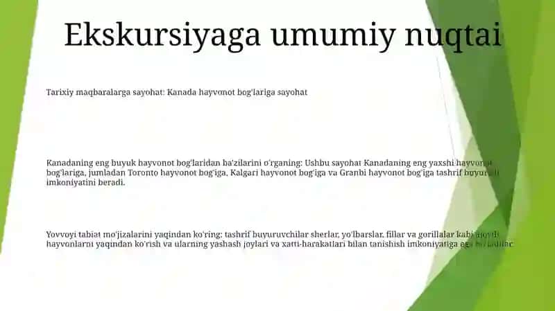 Kanada Hayvonot Bog'Lariga Ekskursiya 2