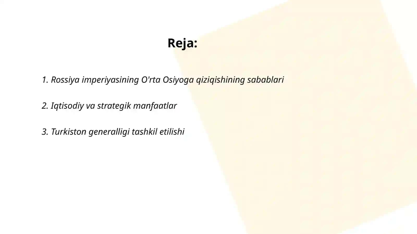 Rossiya imperiyasining O'rta osiyoga harbiy yurushlari 2