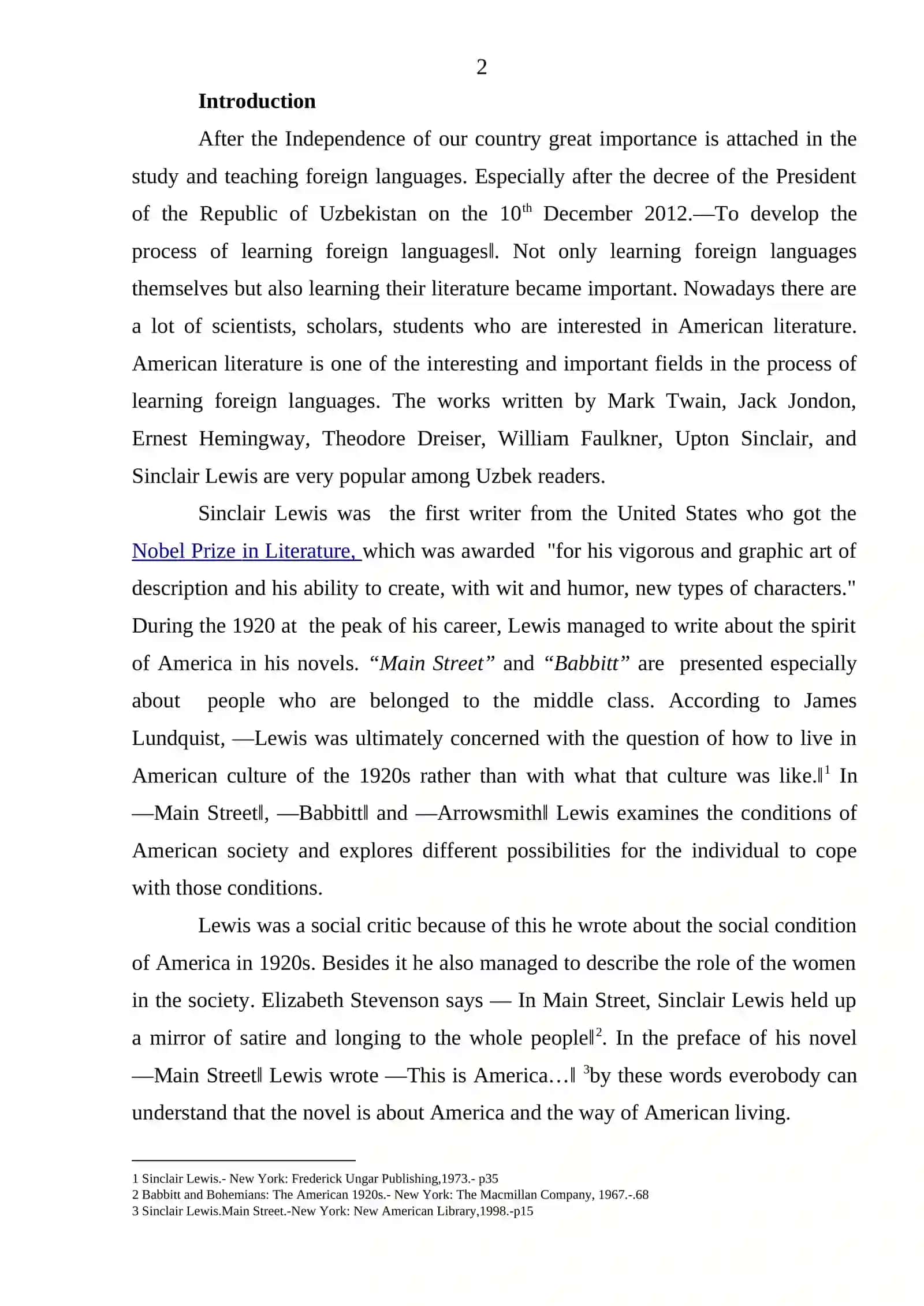 AMERICAN LITERATURE 2