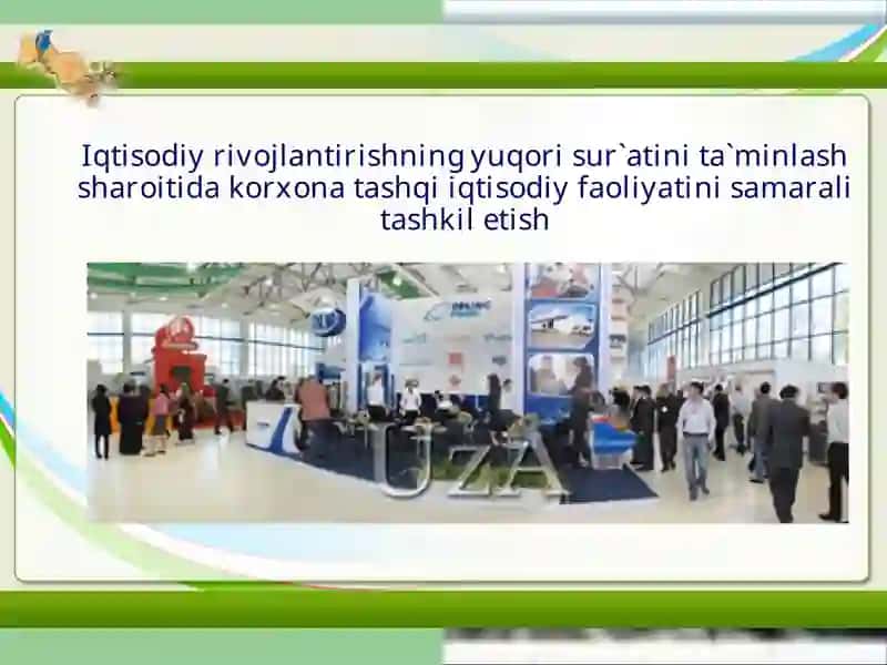 Tashqiiqtisodiy faoliyat 2