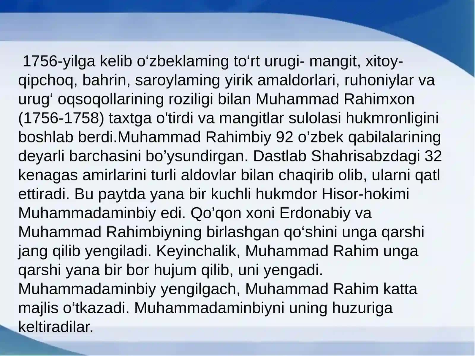 Buxoro amirligining siyosiy hayoti 2