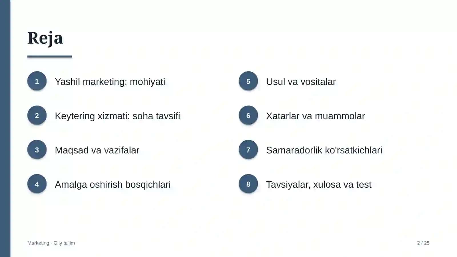Keytering xizmatida yashil marketing 2
