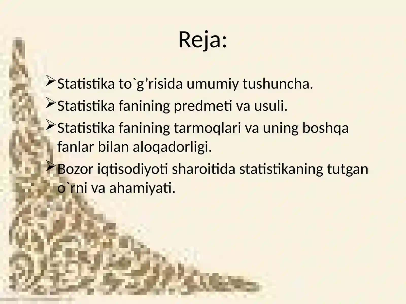 Beznes dastatistikafaniningpredmetivametodlari 2