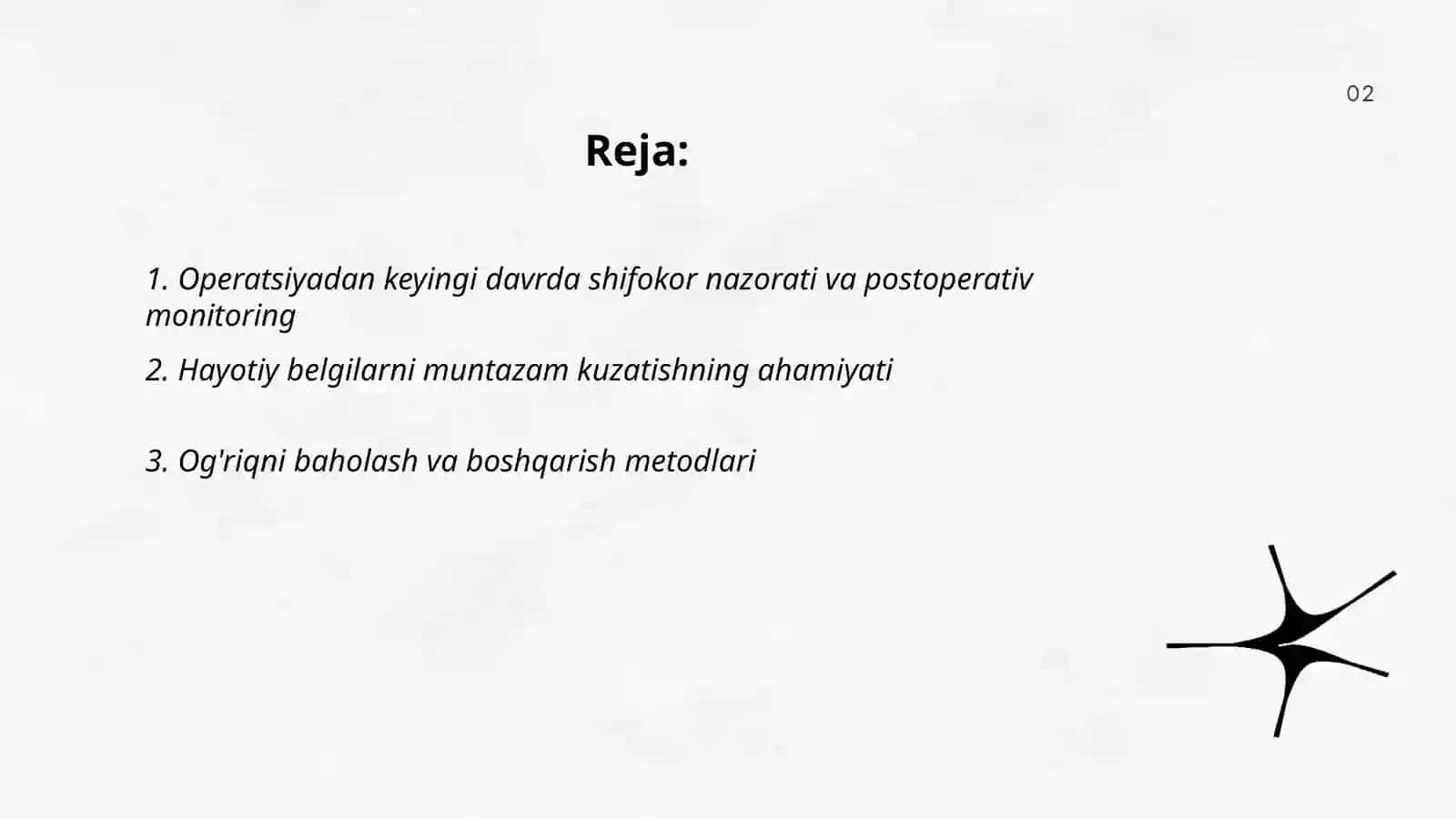 Operatsiyadan keyingi parvarish 2