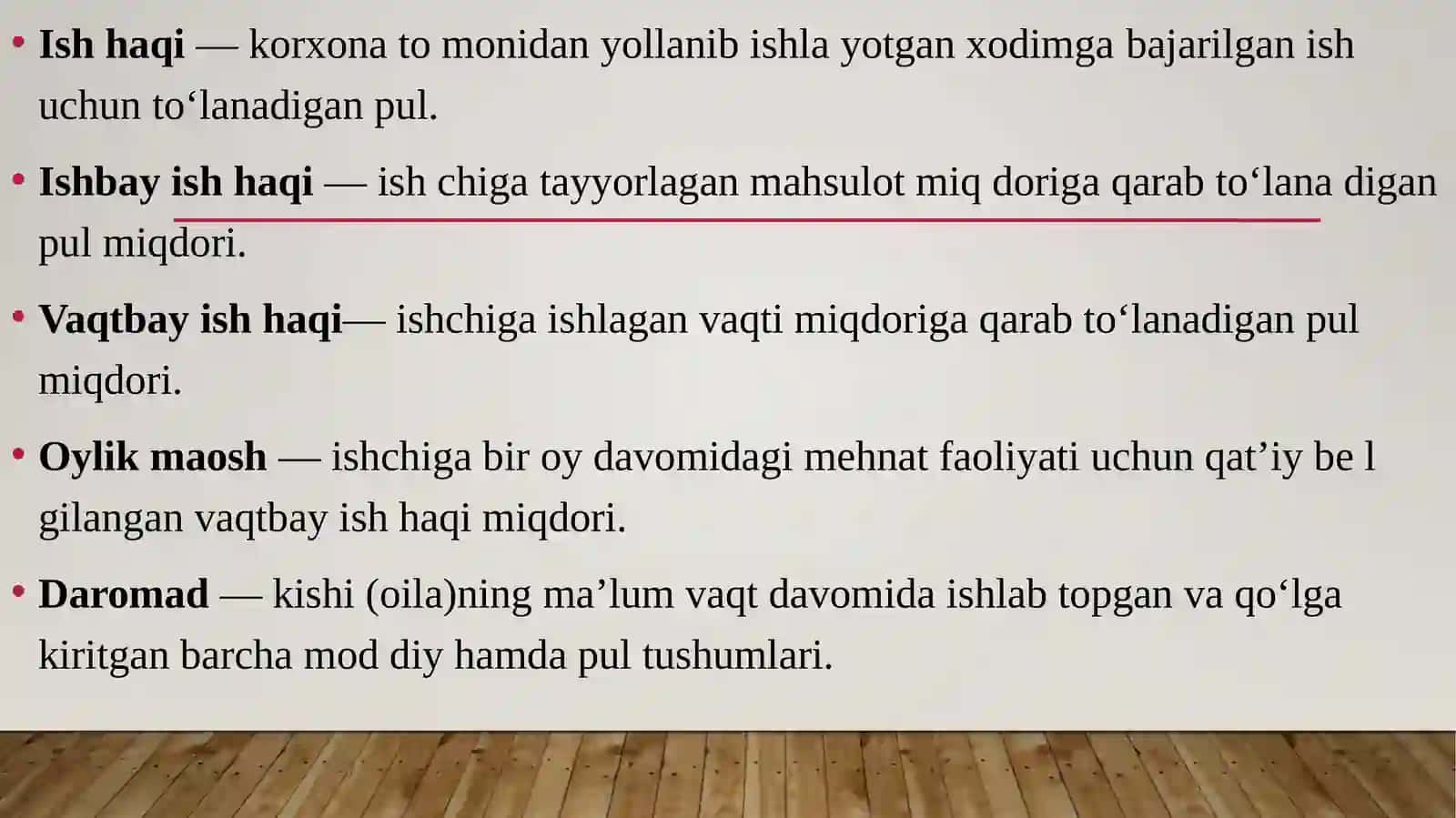ISTE’MOLCHILARNING DAROMADLARIVA XARAJAT TURLARI 2