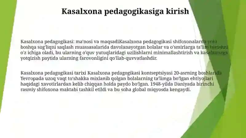 Kasalxona Pedagogikasi 2