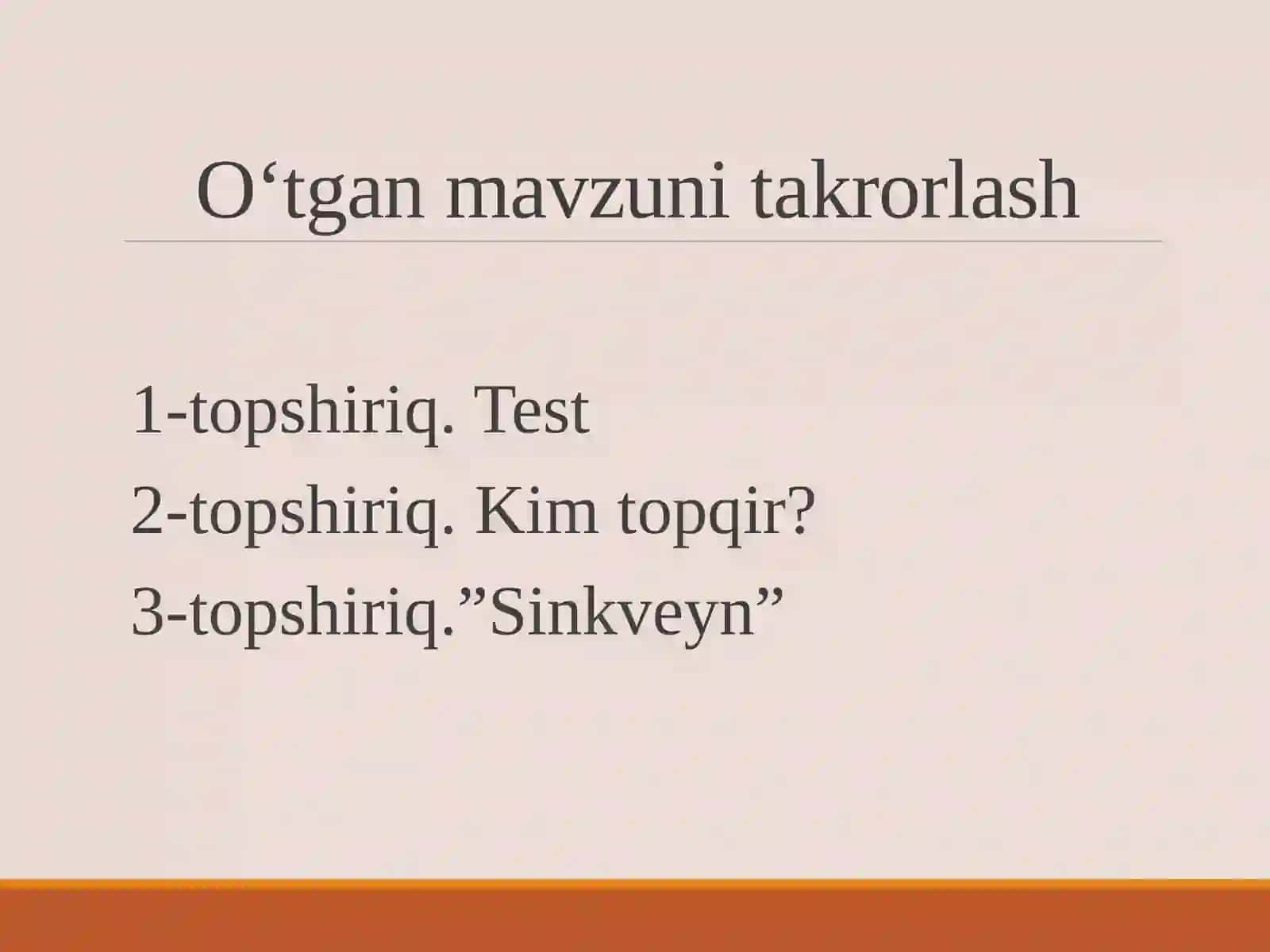 Termodinamikaning birinchi qonuni. 9-sinf fizika fanidan dars ishlanma 2