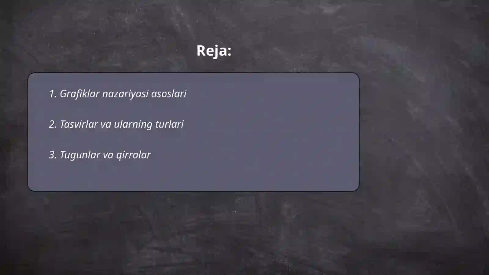 Grafiklar va rekursiv algoritmlar 2