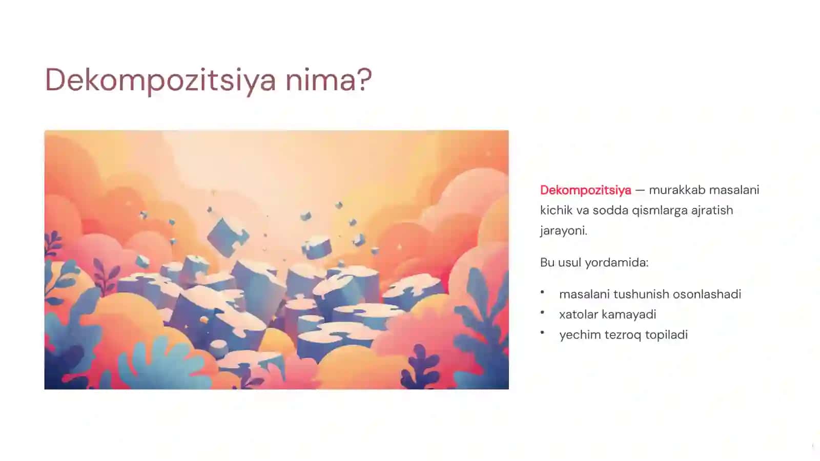 Dekompozitsiyadan foydalanish 2