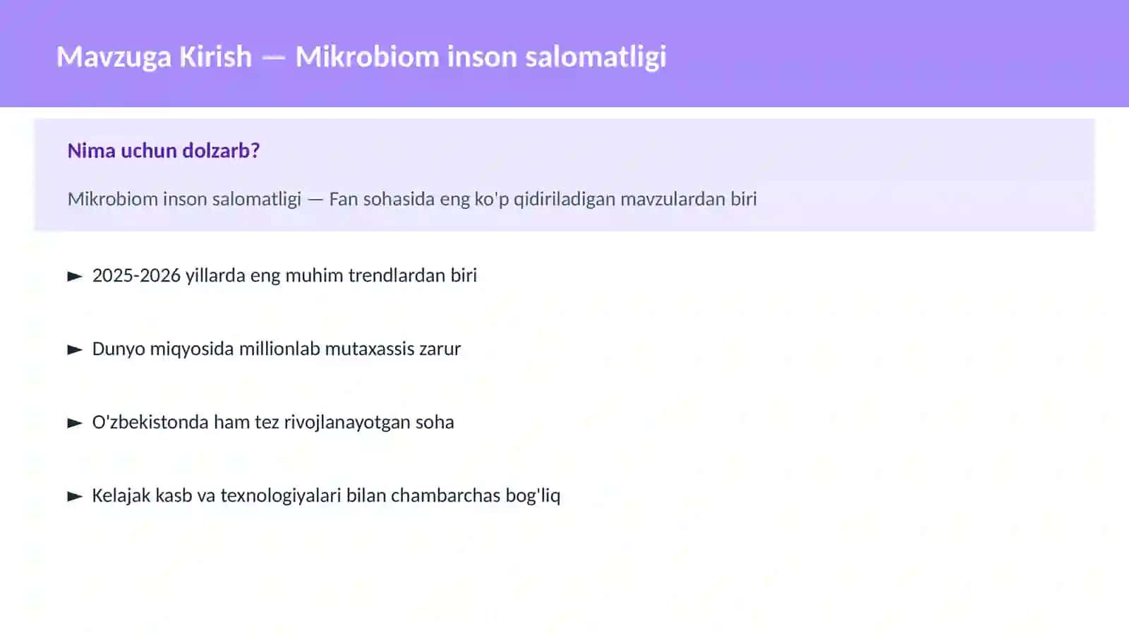 Mikrobiom inson salomatligi 2