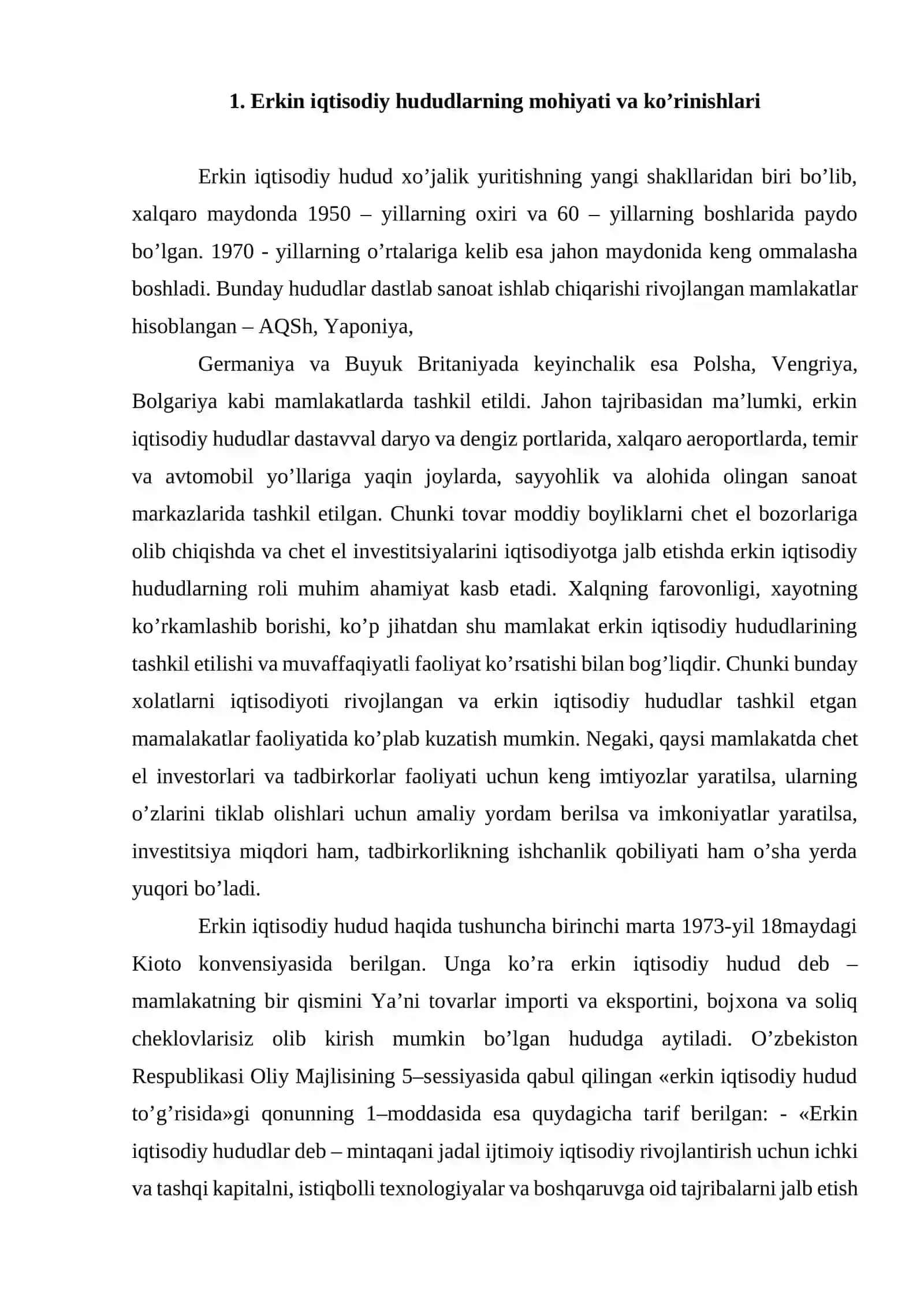 Erkin iqtisodiy hududlar 2