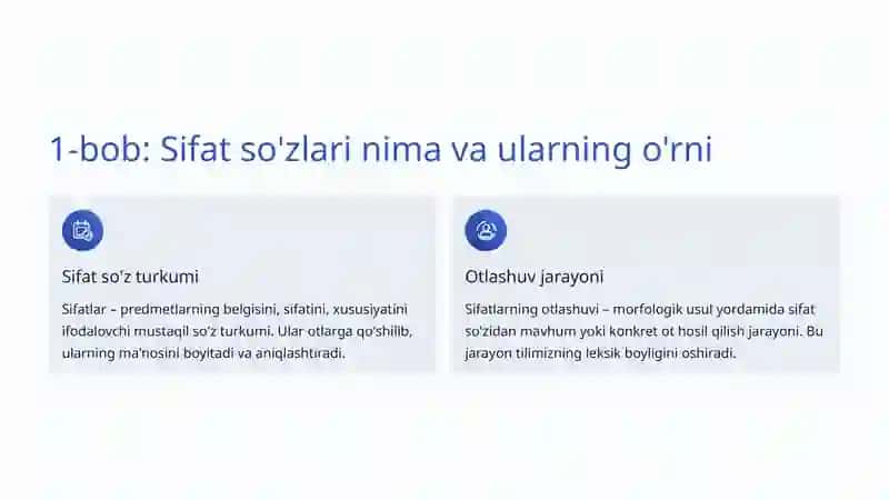 Sifatlarning Otlashuvi: O'zbek Tilida Lingvistik Tahlil 2