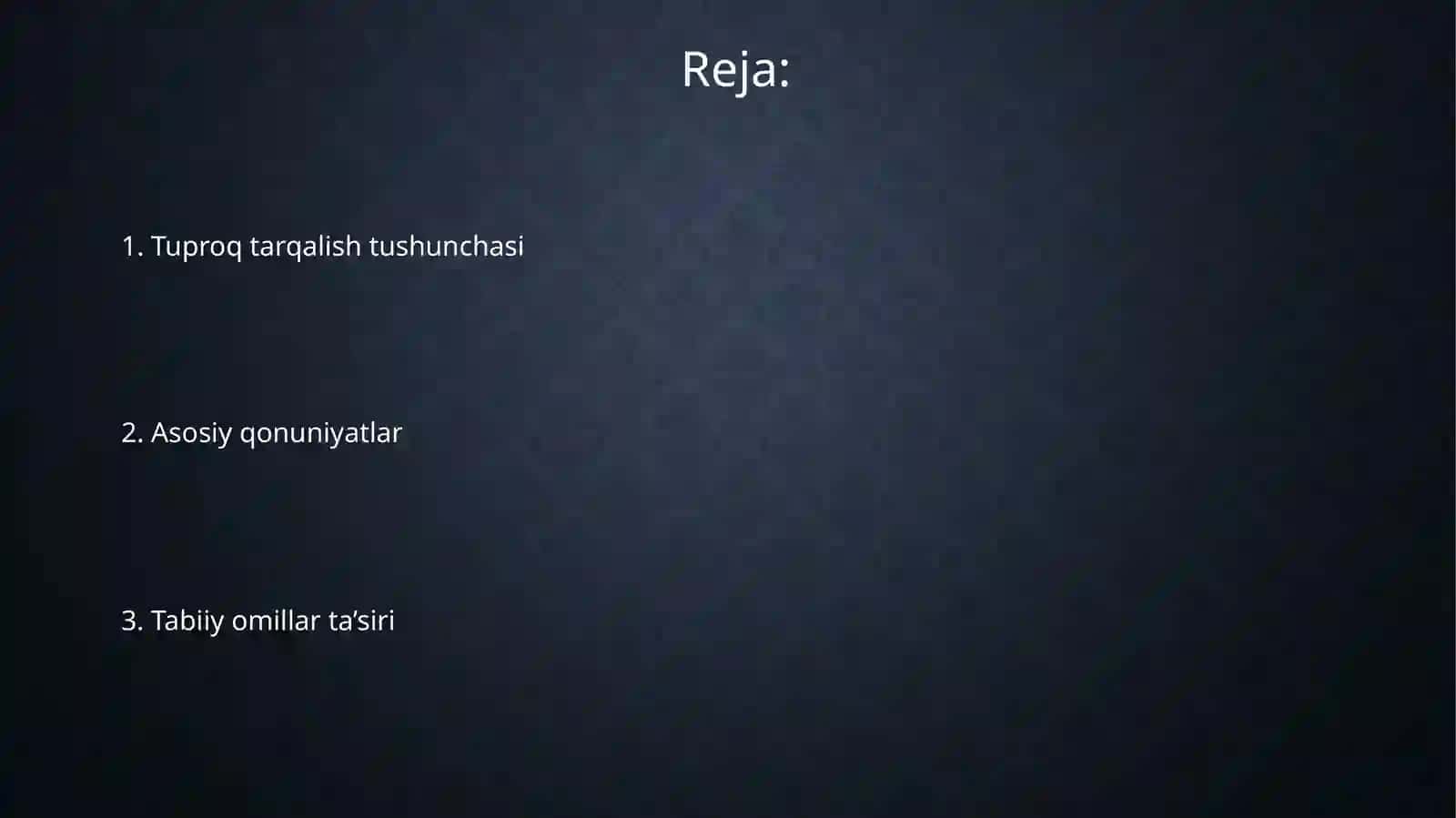 Tuproqlarning tarqalishi qonuniyatlari 2