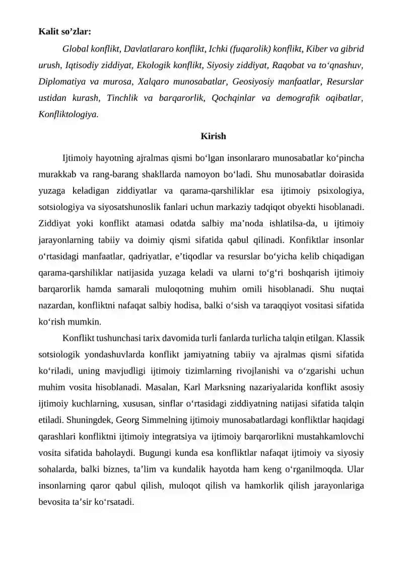 Konflikt tushunchalari 2