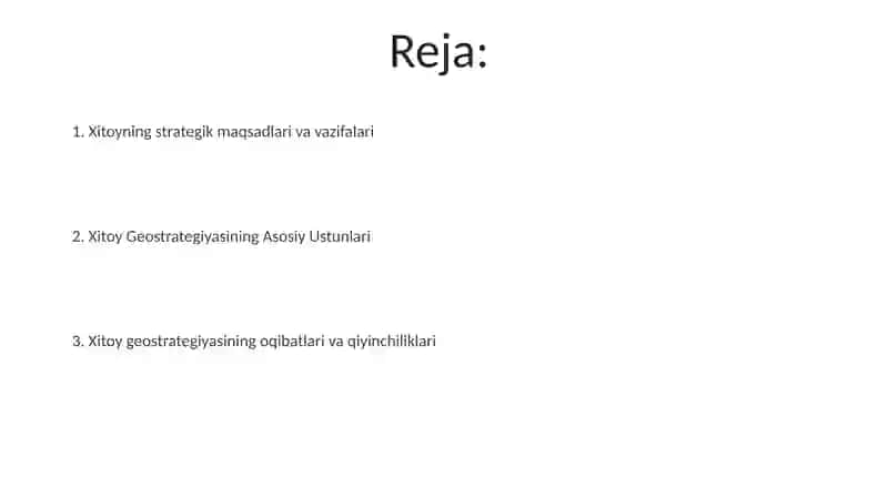 Xitoyning geostrategiyasi va uning mohiyati 2