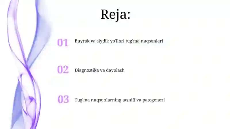 Tug'ma nuqsonlarning tasnifi va patogenezi 2