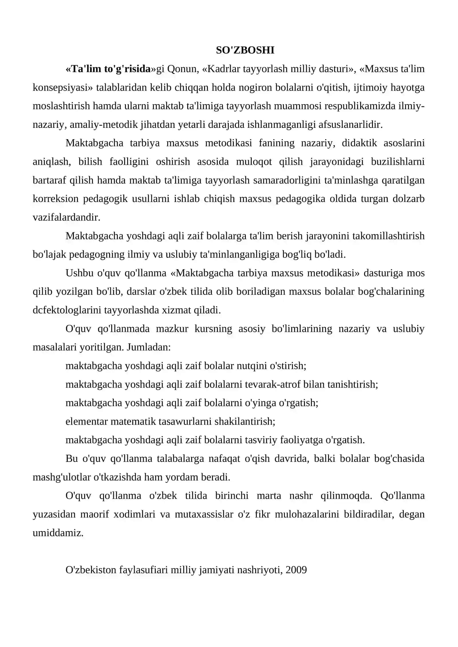 Maktabgacha tarbiya maxsus metodikasi 2