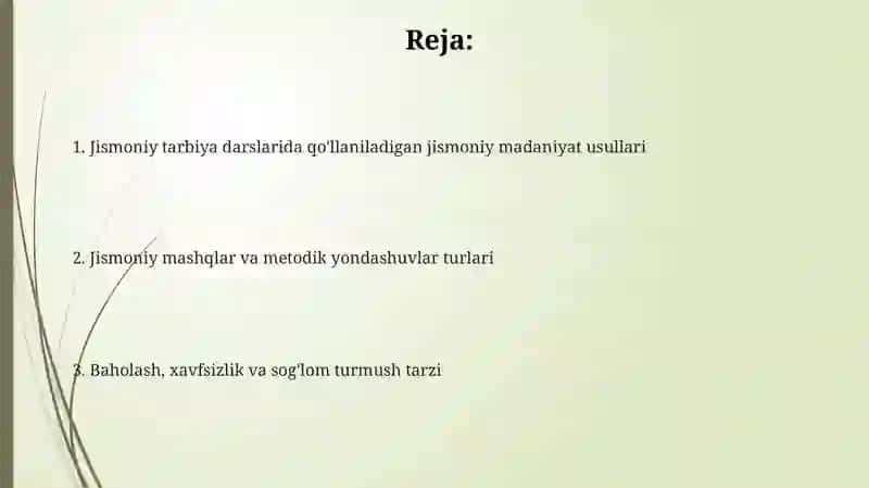 Jismoniy madaniyat metodlari 2