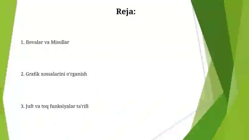 Juft va toq funksiyalar 2