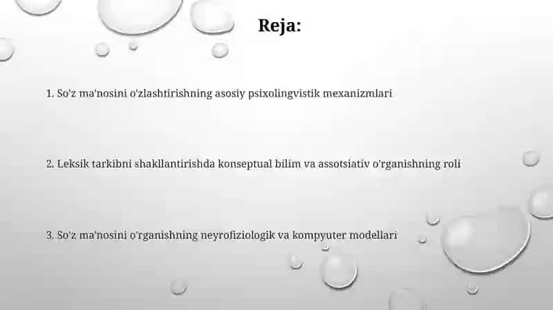 SO‘Z MA’NOSINI O‘ZLASHTIRISHNING PSIXOLINGVISTIKASOSLAR 2