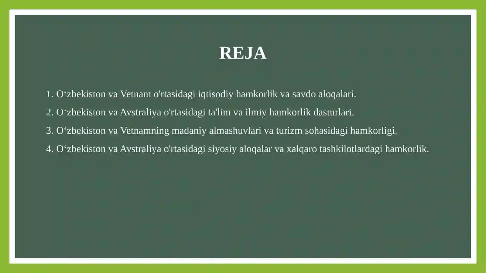 Oʻzbekiston va Vetnam 2