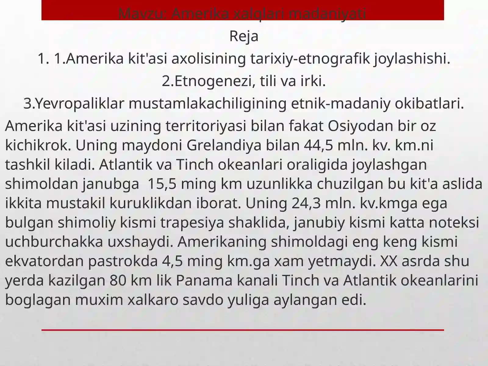 Amerika Xalqlarimadaniyati 2