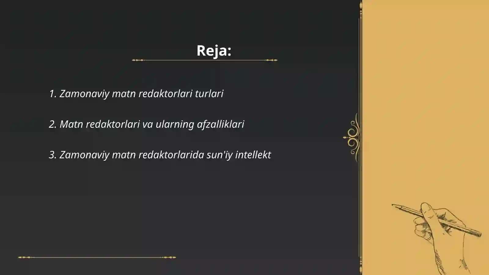 Zamonaviy matn redaktorlari 2