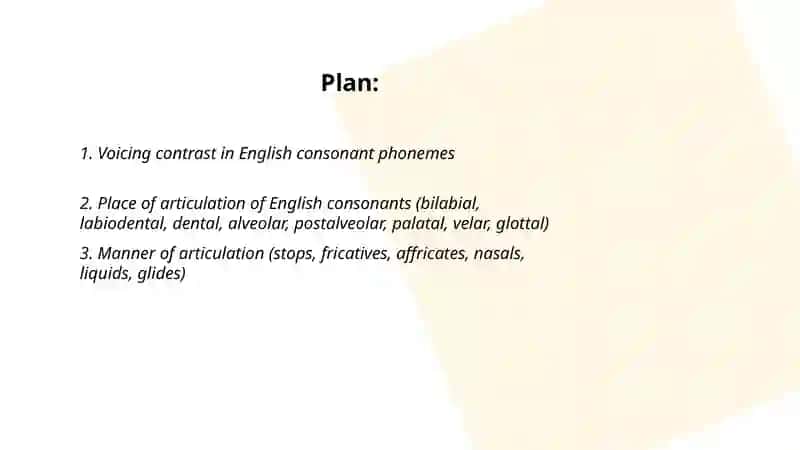 Voicing contrast in English consonant phonemes 2