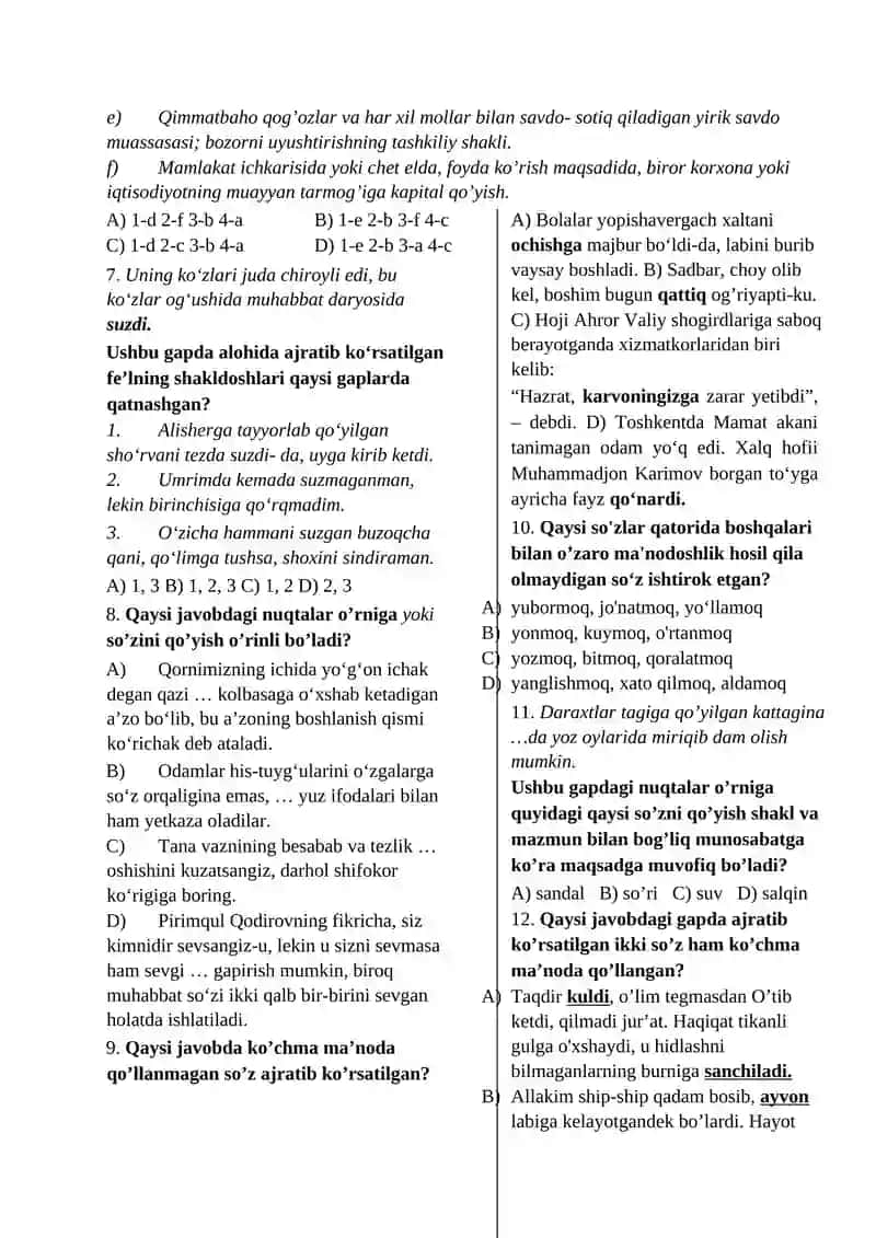 Lingvistik tahlil kompetensiyasidan 2