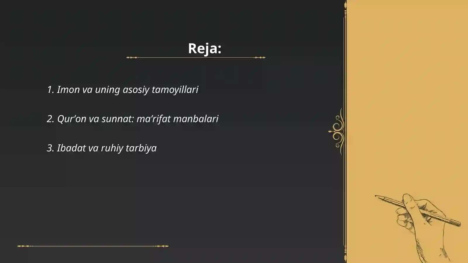 Islom qadriyatlari va ma'rifatlari 2