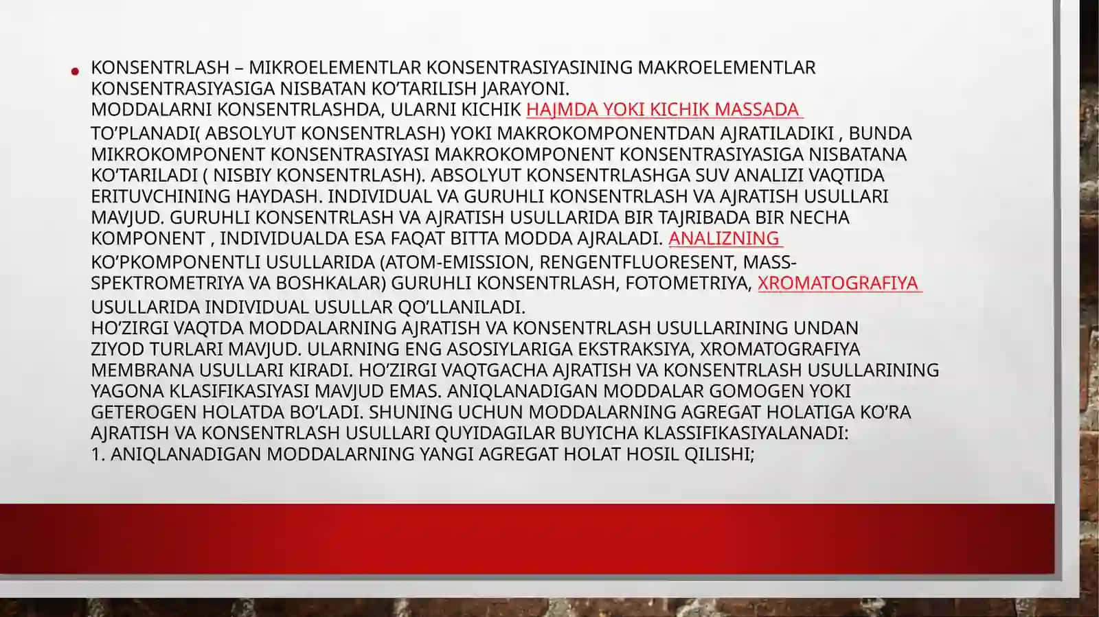 aralashmalarni ajratish usullari. Aralashmalarni ajratish usullari 2