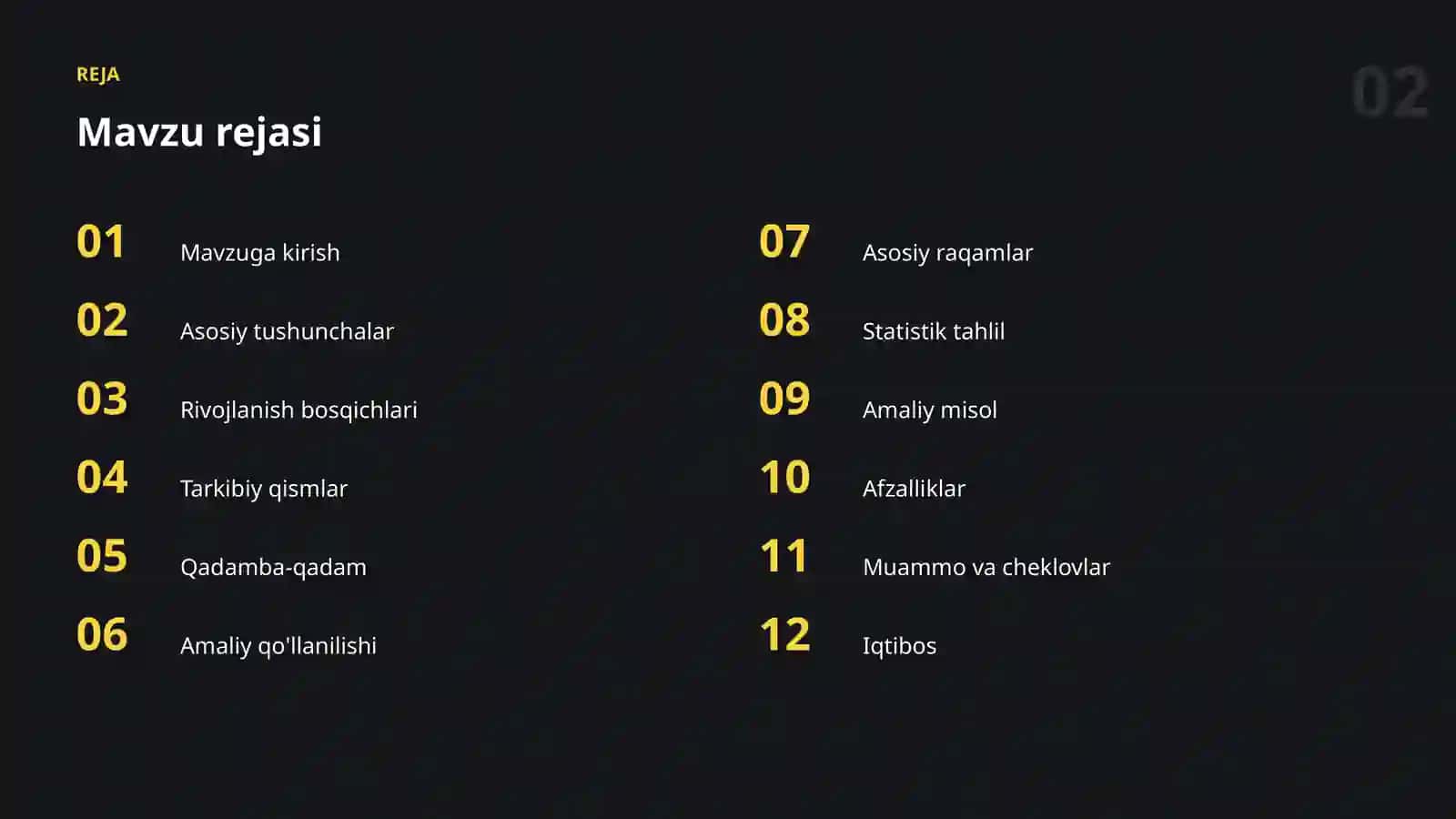AI MA'LUMOTLAR BILAN ISHLASH 2