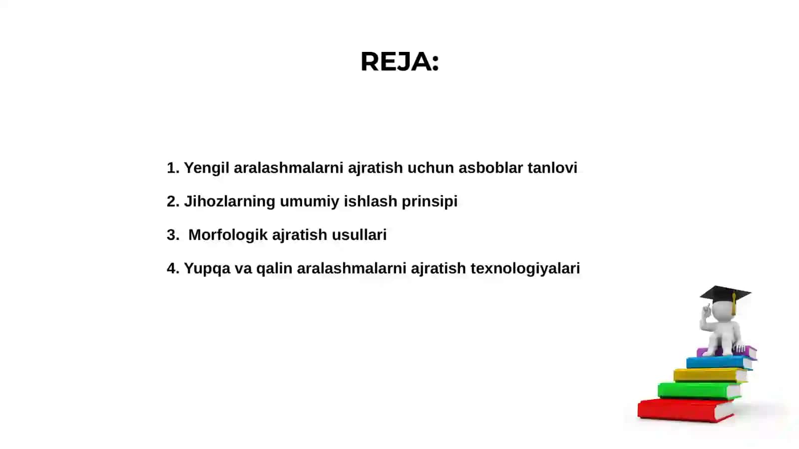 Yengil aralashmalarni ajratish uchun asboblar tanlovi 2