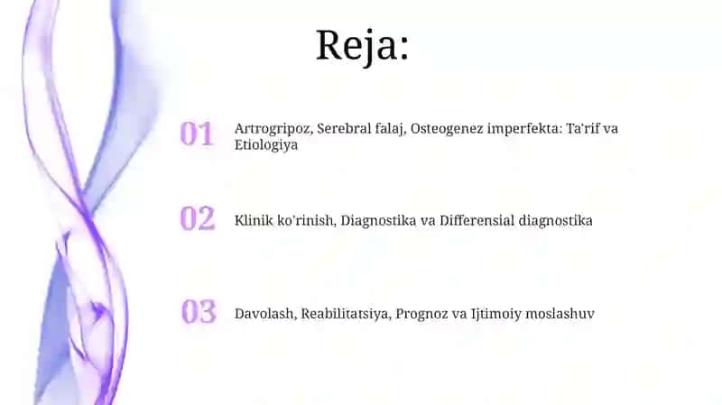Artriogrippoz, Serebral falaj, Osteogenez imperfekta: Ta'rif va Etiologiya 2