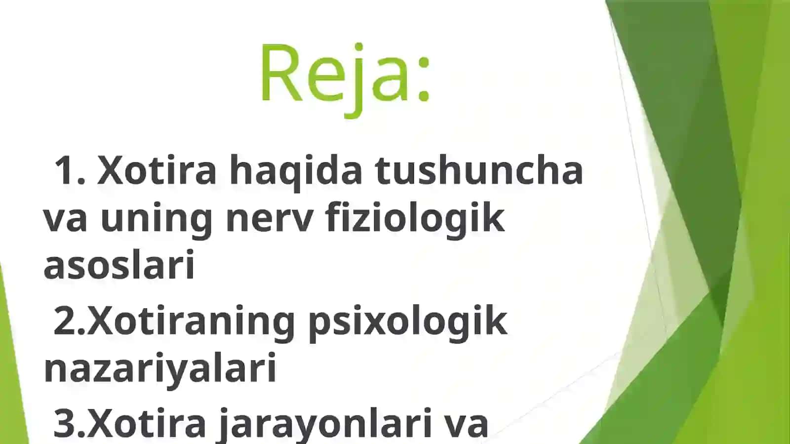 Xotira haqida tushunchalar 2
