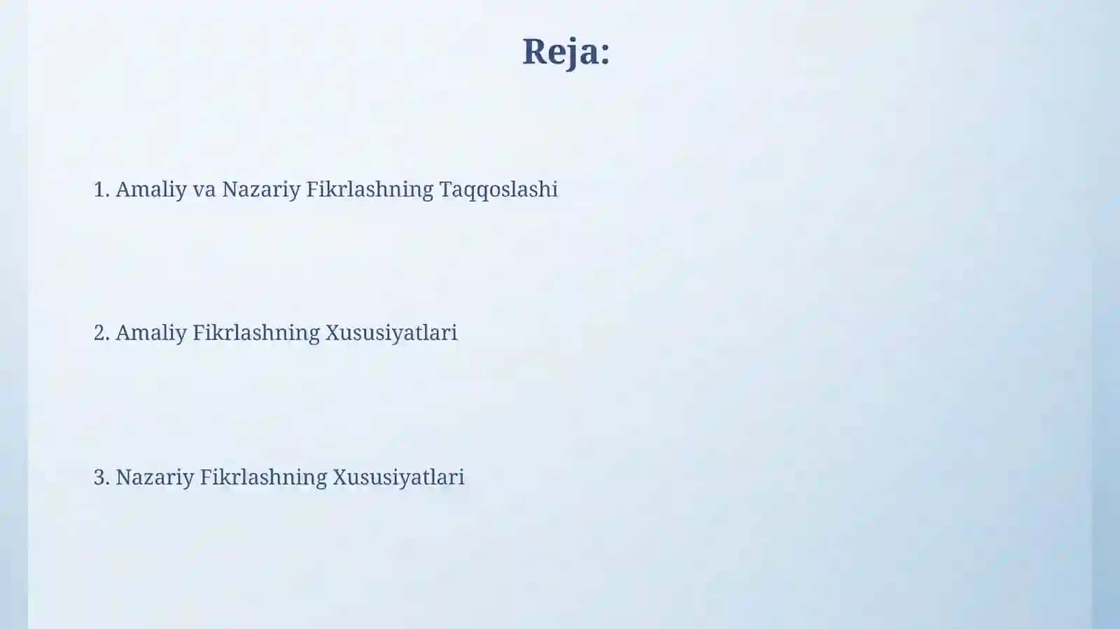 Amaliy va nazariy tafakkurni qiyoslash 2