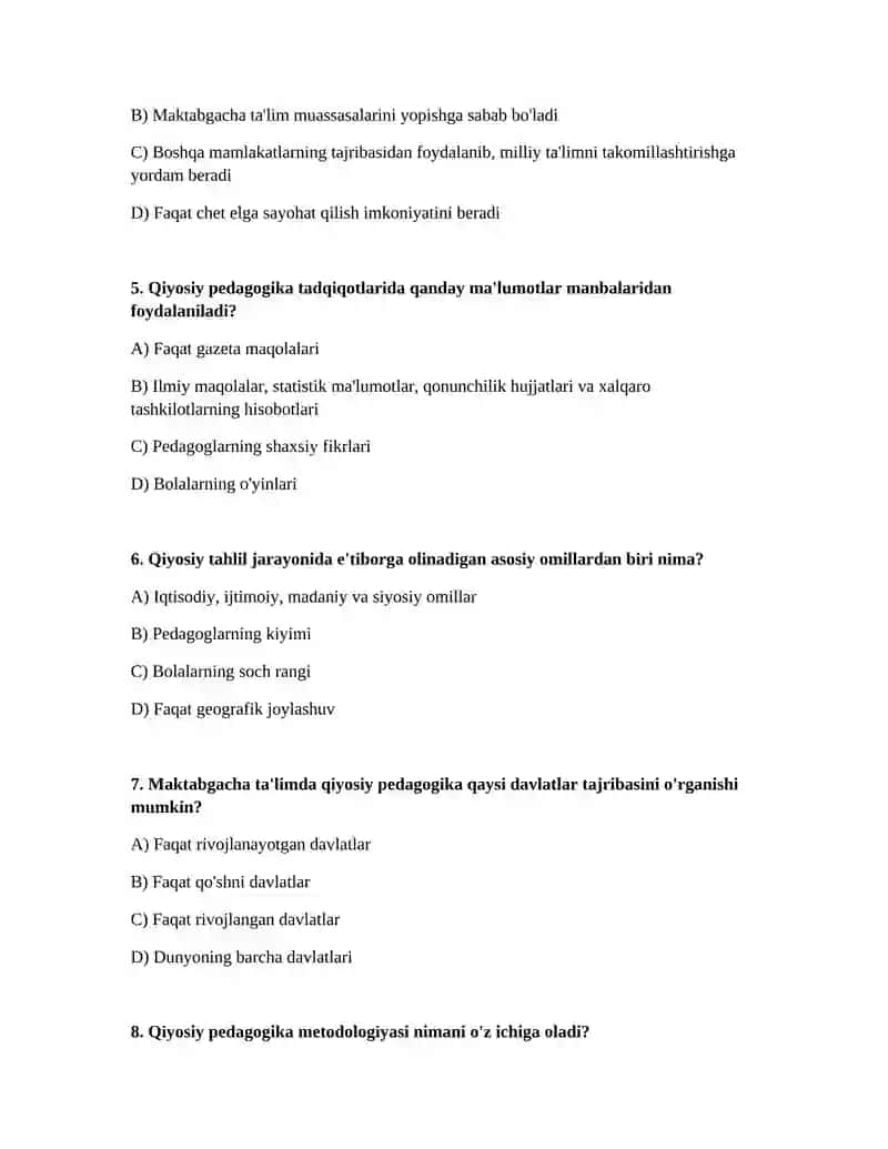Qiyosiy pedagogika 2