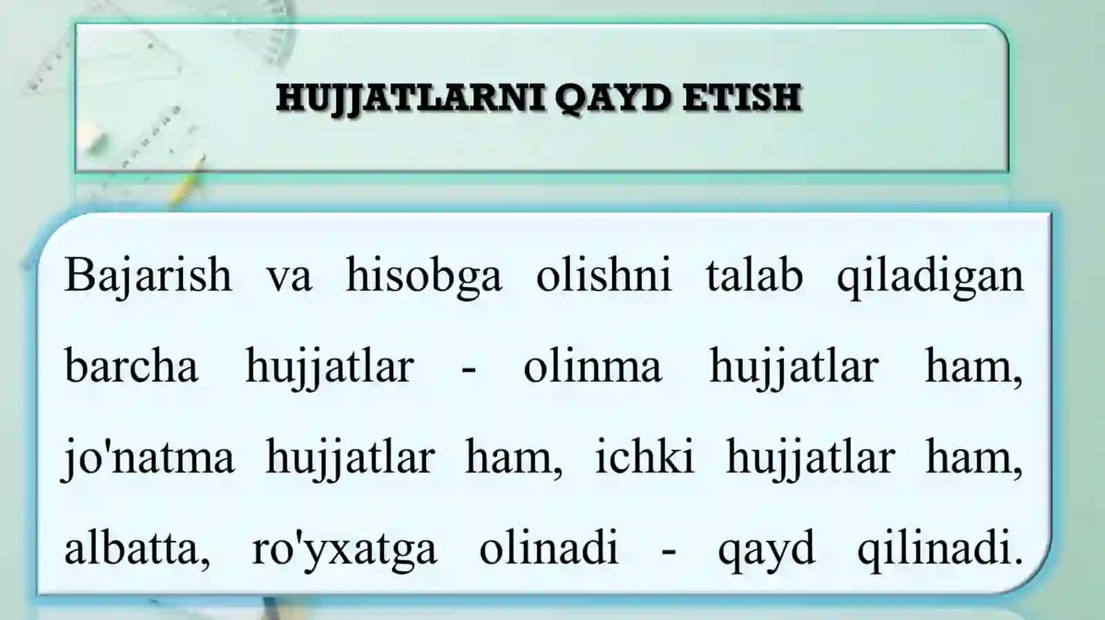 Hujjatlarni ro'yxatga olish 2