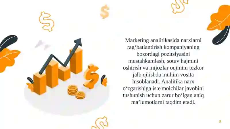 Marketing analitikasida narxlarni rag'batlantirish 2