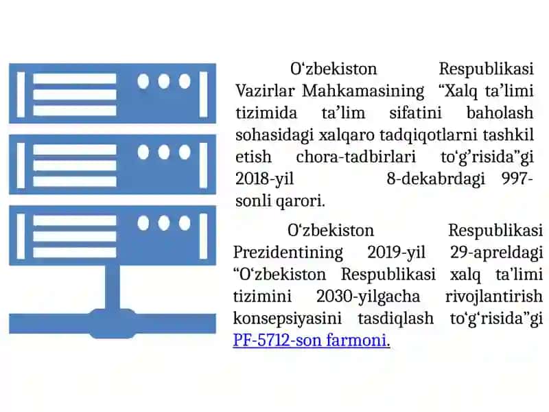 TA’LIM SIFATINI BAHOLASH XALQARO TADQIQOT DASTURLARI 2
