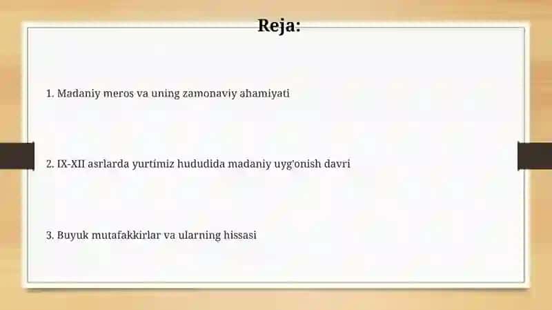 IX-XII asrlarda Madaniy Uyg'onish 2