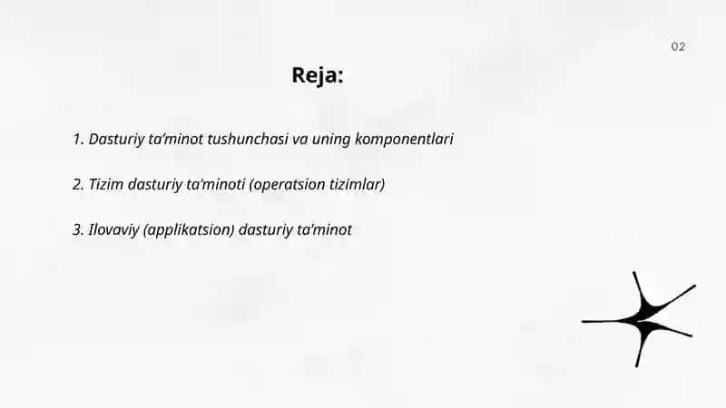 Dasturiy ta’minot turlari va tushunchasi 2
