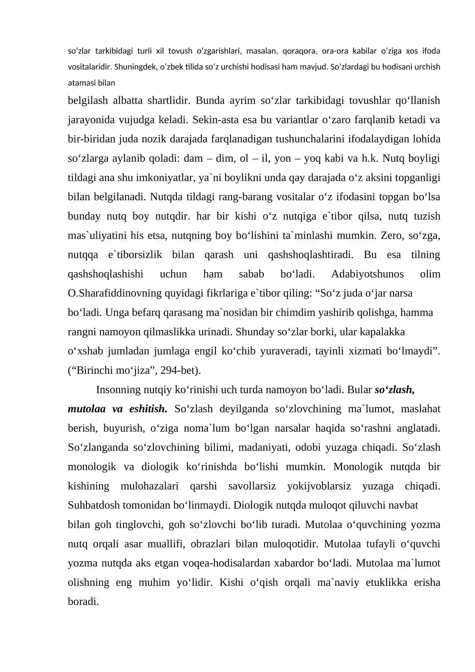 Ma`ruza № 3. Til va nutq munosabatlari 2