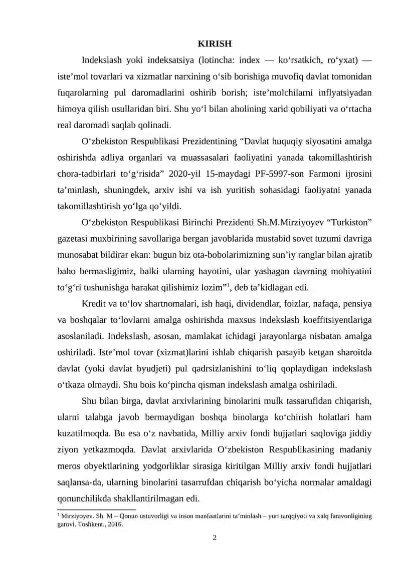 Arxiv ishida indekslash, kataloglash va kartochkalar 2