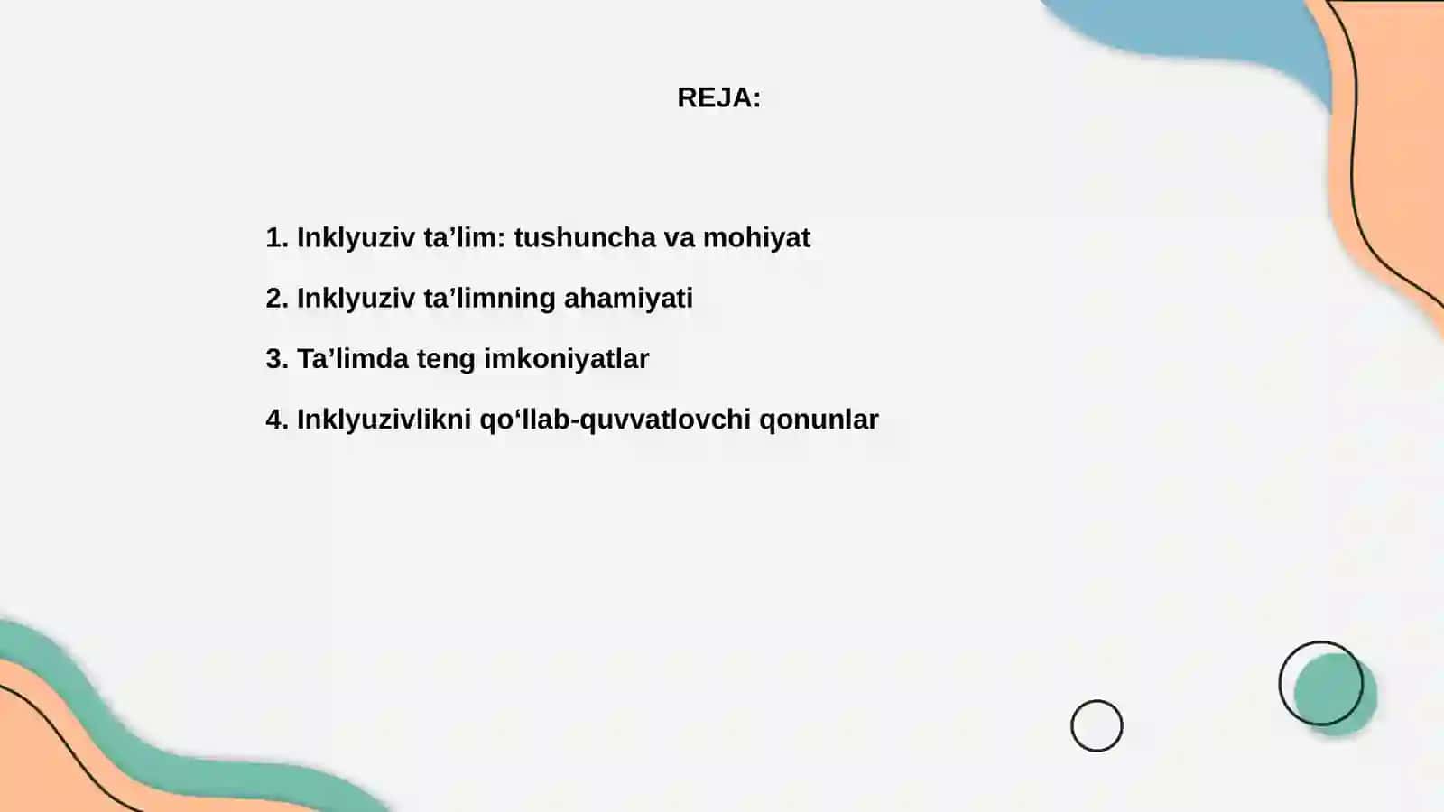 Inklyuziv ta'limning huquqiy asoslari 2