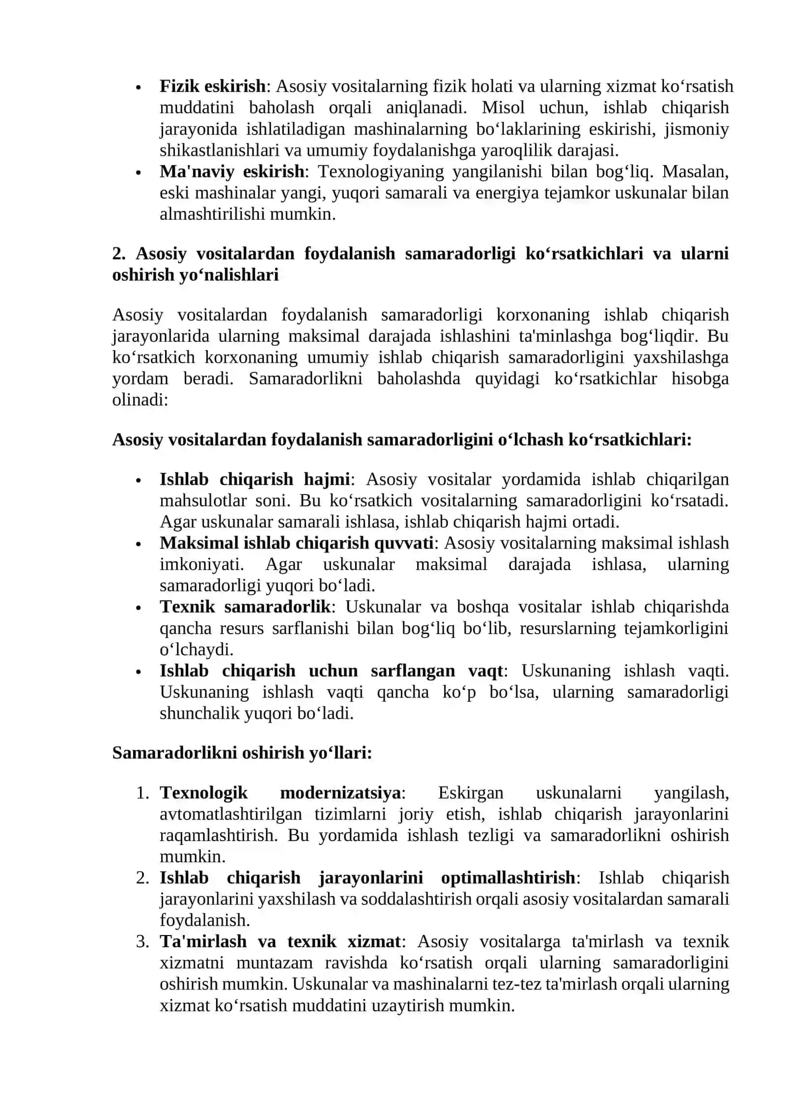 Sanoatda ishlab chiqarish fondlari 2